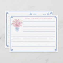 Convite Conselhos bonito De Chá de fraldas Rosa E Azul Par