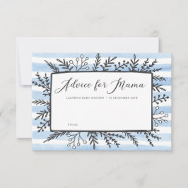 Convite Conselhos de Chá de fraldas de faixas azuis para C