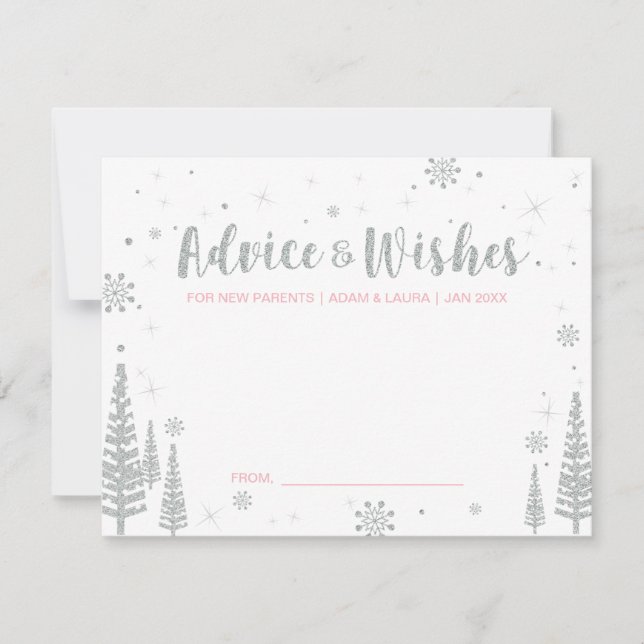 Convite Conselhos para a mãe, pais | Atividade do chá de f (Frente)