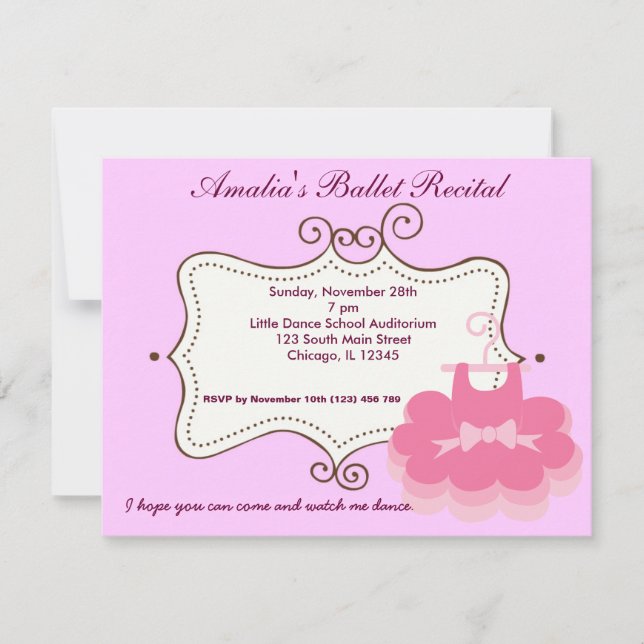 Convite Considerando balé (Frente)