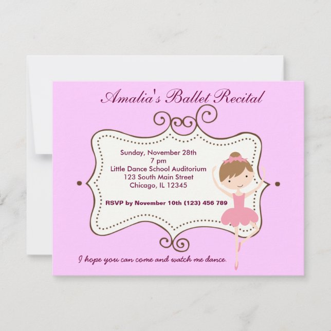 Convite Considerando balé (Frente)