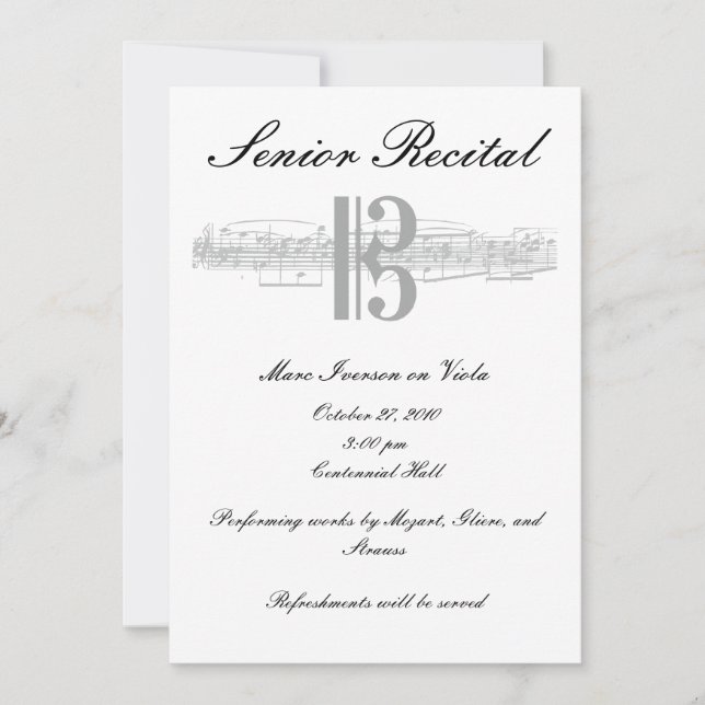 Convite Considerando da Música mais velho - Alto Clef (Frente)