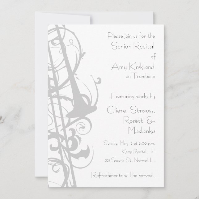 Convite Considerando Trombone (Frente)