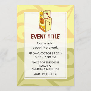 Convite Console de Jogos de Arcade Alto