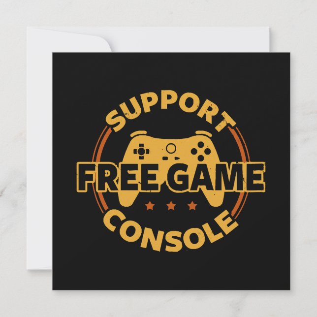 Convite Console de jogos engraçado protesto jogos (Frente)