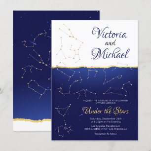 Convite Constelação de Sinais Celestiais Zodiac