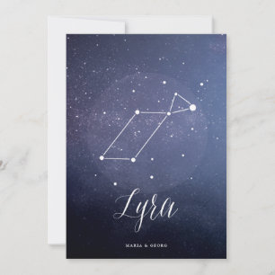 Convite Constellation Star Celestial Número de Tabela Lyr