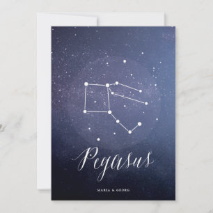 Convite Constellation Star Celestial Número Pegasus