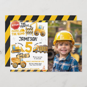 Convite Construção, Aniversário do Caminhão de Despejo