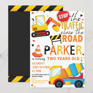 Convite Construção - Cueca de Aniversário