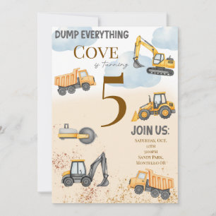 Convite Construção da Marca-d-água Convidado de Aniversári