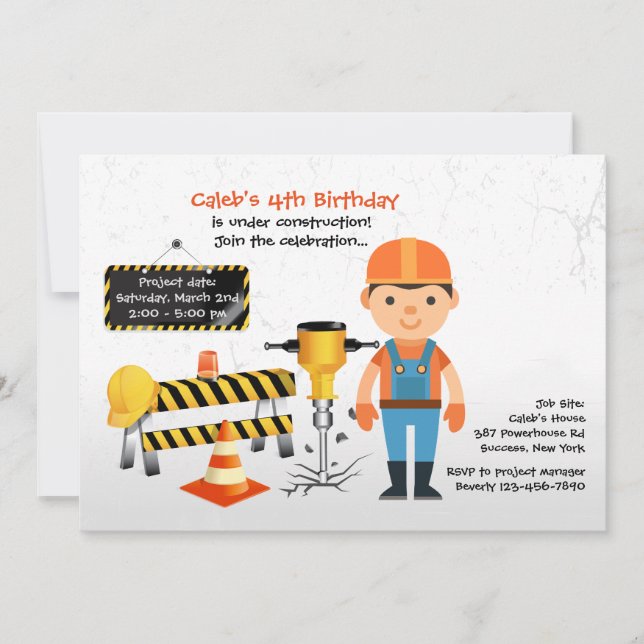 Convite Construção Em Curso (Frente)