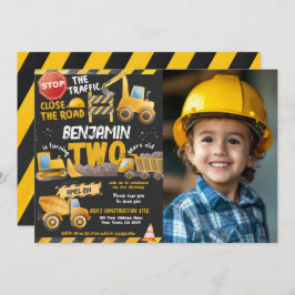 Convite Construção, segundo aniversário de caminhão