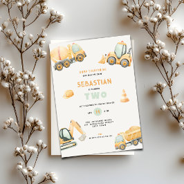 Convite Construction Dump Truck Theme 2nd Birthday