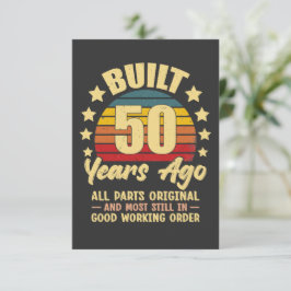 Convite Construído há 50 anos Todas as Peças Originais 50º