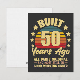 Convite Construído há 50 anos Todas as Peças Originais 50º