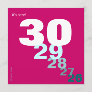 Convite Contagem regressiva engraçada do aniversário para