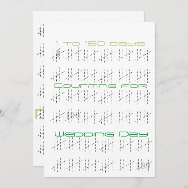 Convite Contando Dias com Palitos (Frente/Verso)