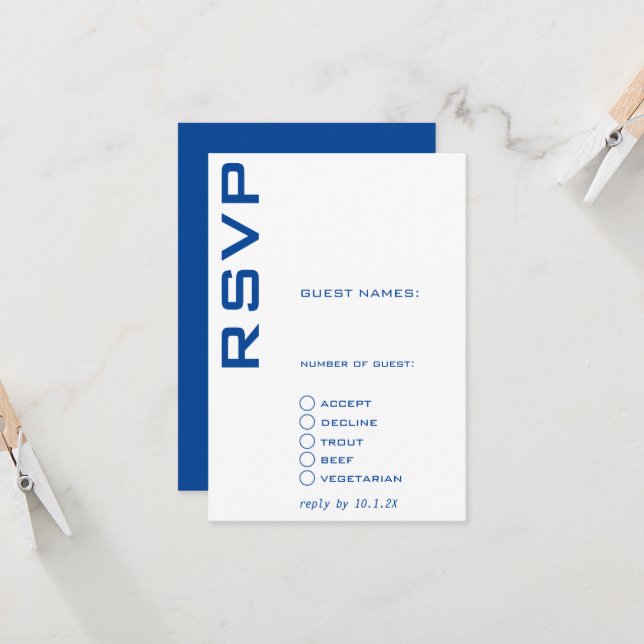 Convite Contemporâneo Azul e Branco (Frente/Verso In Situ)