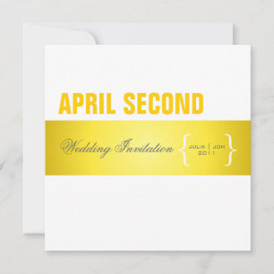 Convite Contemporâneo + classe/ amarelo + branco