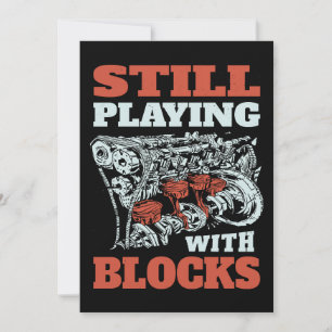 Convite Continuando brincando com blocos mecânicos