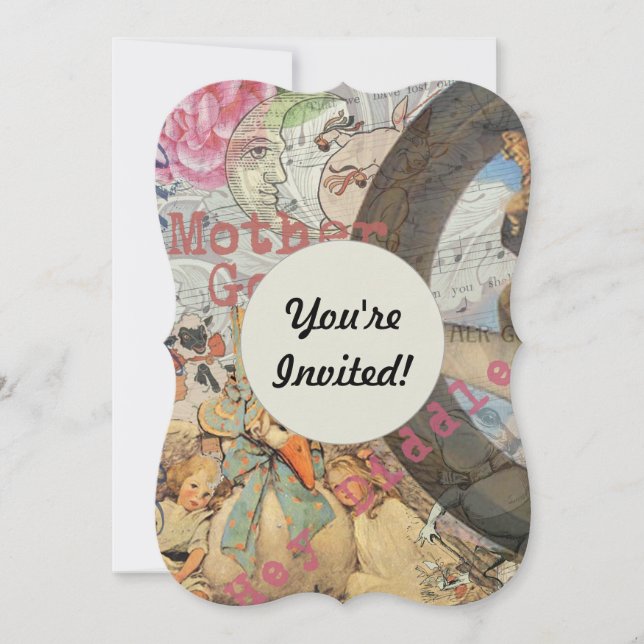 Convite Conto de Fadas da Mamãe Gansa (Frente)