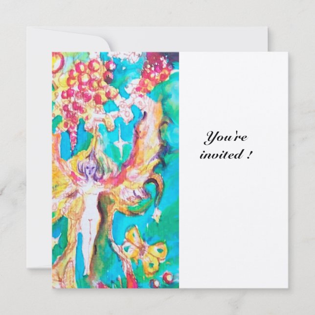 Convite CONTO DE FADAS DA UVA1 dourado metálico (Frente)