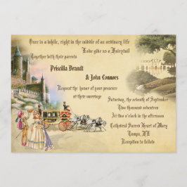 Convite conto de fadas de Fantasia de Casamento, criação ú