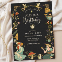 Conto de fadas mágico vintage aniversário