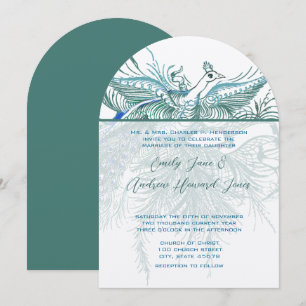 Convite Conto de Fadas Vintage Casamento de Pássaros de Am