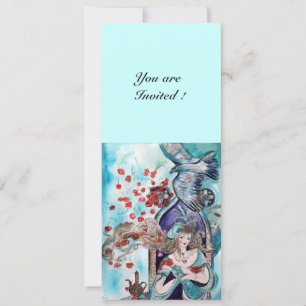 Convite CONTO FAIRY TURCO ,vermelho brilhante azul branco