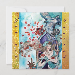 Convite CONTO POPULAR TURCO ,brilho vermelho azul amarelo