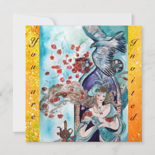 Convite CONTO POPULAR TURCO ,brilho vermelho azul amarelo 