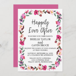 Convite Conto Romântico Feliz Depois Do Casamento