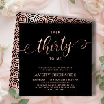 Convite Conversar 30 Para Mim, Rosa, aniversário de 30 ano<br><div class="desc">O Elegante Chic Fala 30 Para Mim Escrever Um Convite A aniversário de 30 anos Preto e Dourado Rosa. Este moderno modelo de convite de aniversário para mulheres apresenta o texto "Talk Third To Me" em um grande falso roteiro de ouro rosa robusto, escrita à mão, com letra maiúscula, com...</div>
