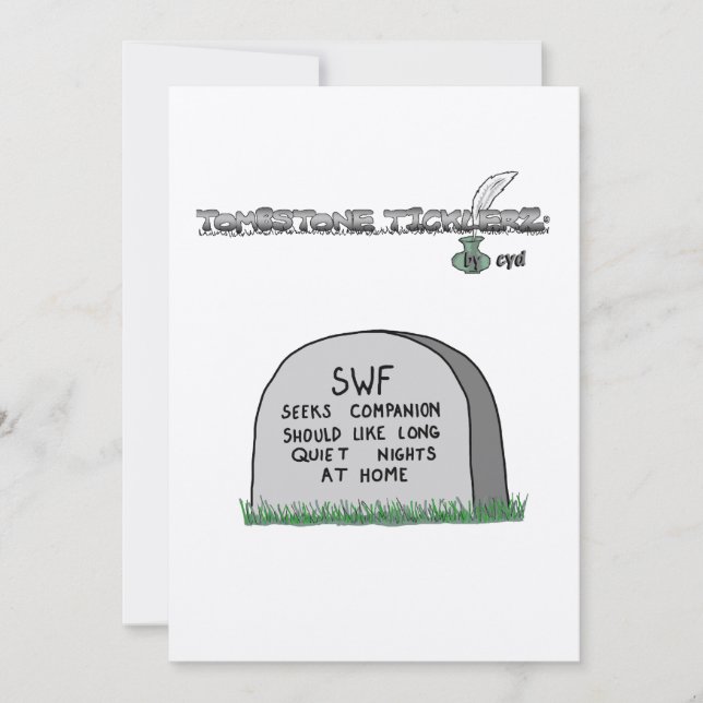 Convite convida com estilo da lápide (Frente)