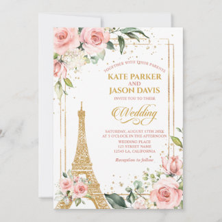 Convite Convidações de Casamento em Paris Destino Torre Ei