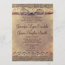 Convidações de Casamento Rustic Country Vintage Bu