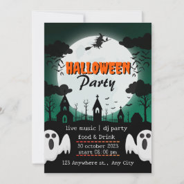 Convite Convidações de Halloween para seus amigos e famíli