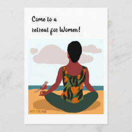 Convite Convidada de mulher de posas Yoga