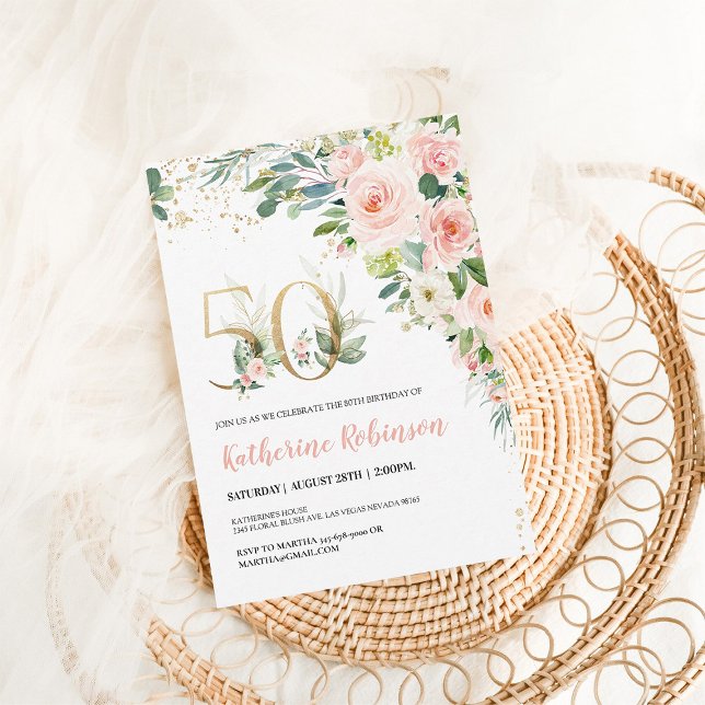 Convite Convidada para o aniversário de 50 anos para seu A (Criador carregado)