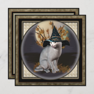 Convite Convidado ao Quadrado de Festa de Bruxas