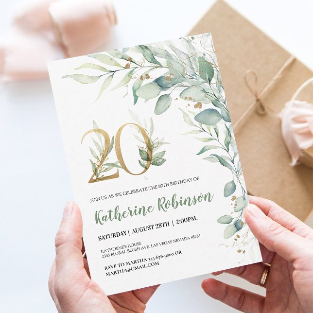 Convite Convidado de 20 de aniversário para seu Aniversári (Criador carregado)