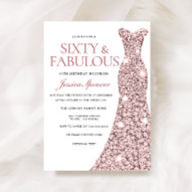 Convidado de 60º Aniversário para rosa Dourado Spa