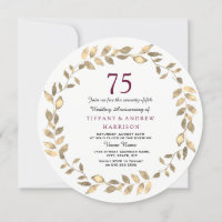 Convidado de 75 anos de casamento do Dourado Leaf