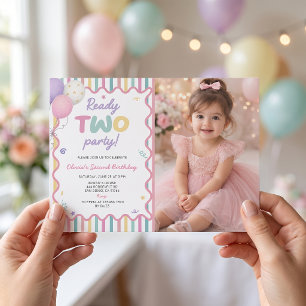 Convite Convidado de Aniversário de 2 anos da Menina Pront