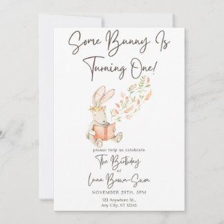 Convite Convidado de aniversário de Bunny
