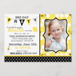 Convite Convidado de Aniversário de Pontos de Honeycomb e 