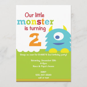 Convite Convidado de Aniversário do Pequeno Monstro - segu