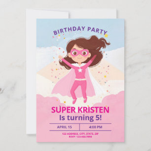 Convite Convidado de aniversário para Super Herói - Editáv